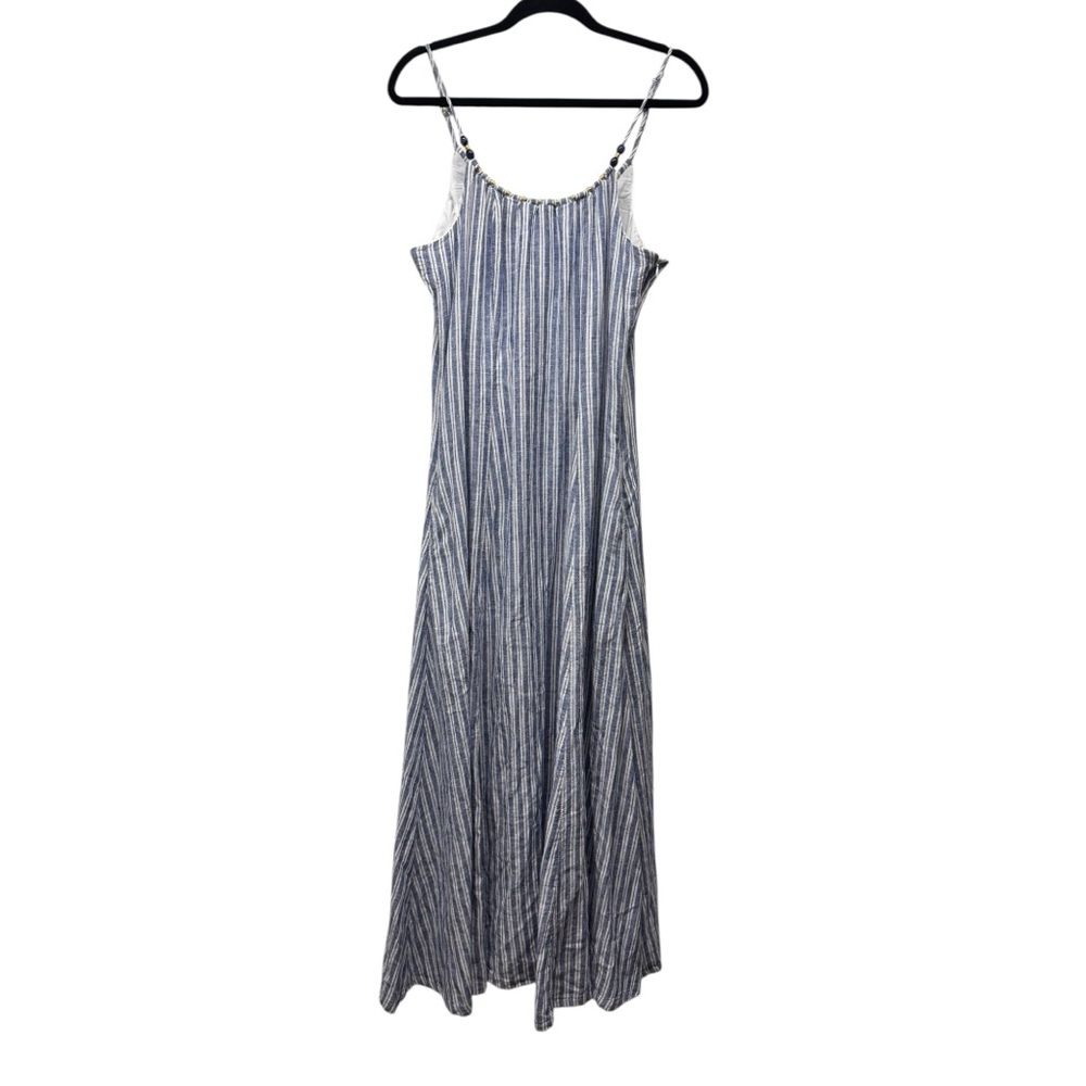Calypso st Barth Striped Blue Maxi Dress L